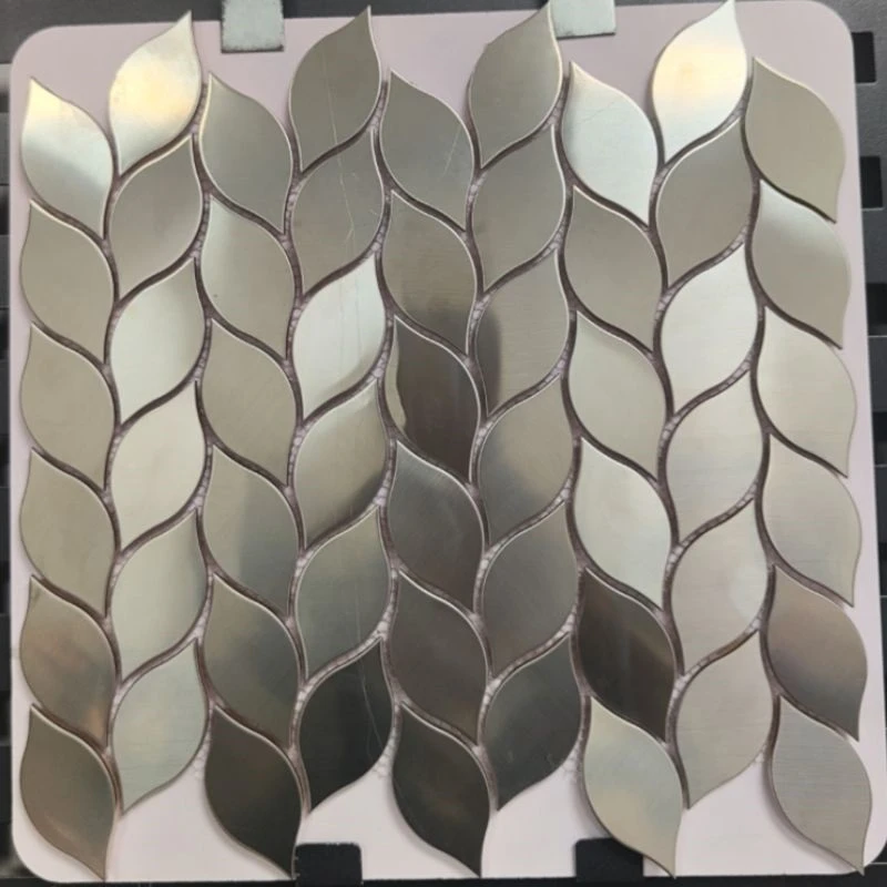 Brushed Aluminium Mosaic Tile