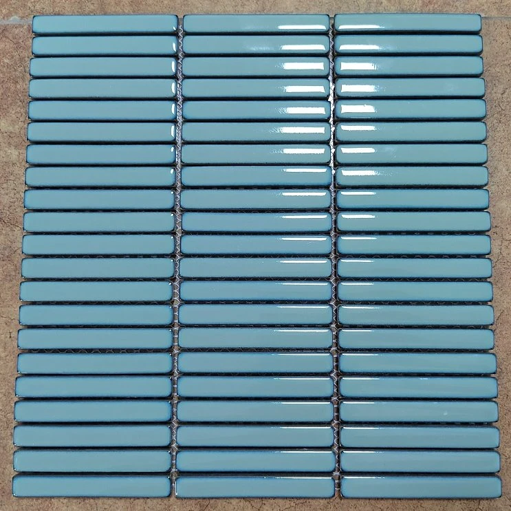 Linear Mosaic Tile Backsplash