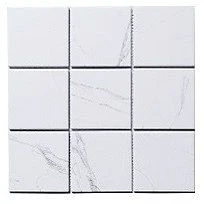 White Square Tile Backsplash